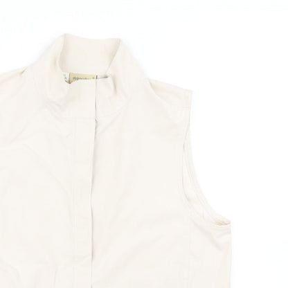 Preloved Atmosphere Womens Beige   Basic Blouse Size 12  - Velcro fastening - Detail