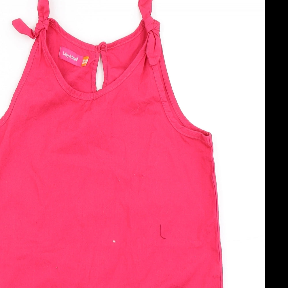 Lily & Dan Girls Pink   Basic Tank Size 11-12 Years
