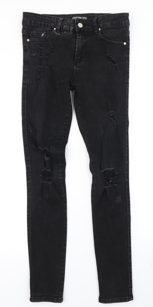 Good For Nothing Womens Black  Denim Skinny Jeans Size 28 in L27 in