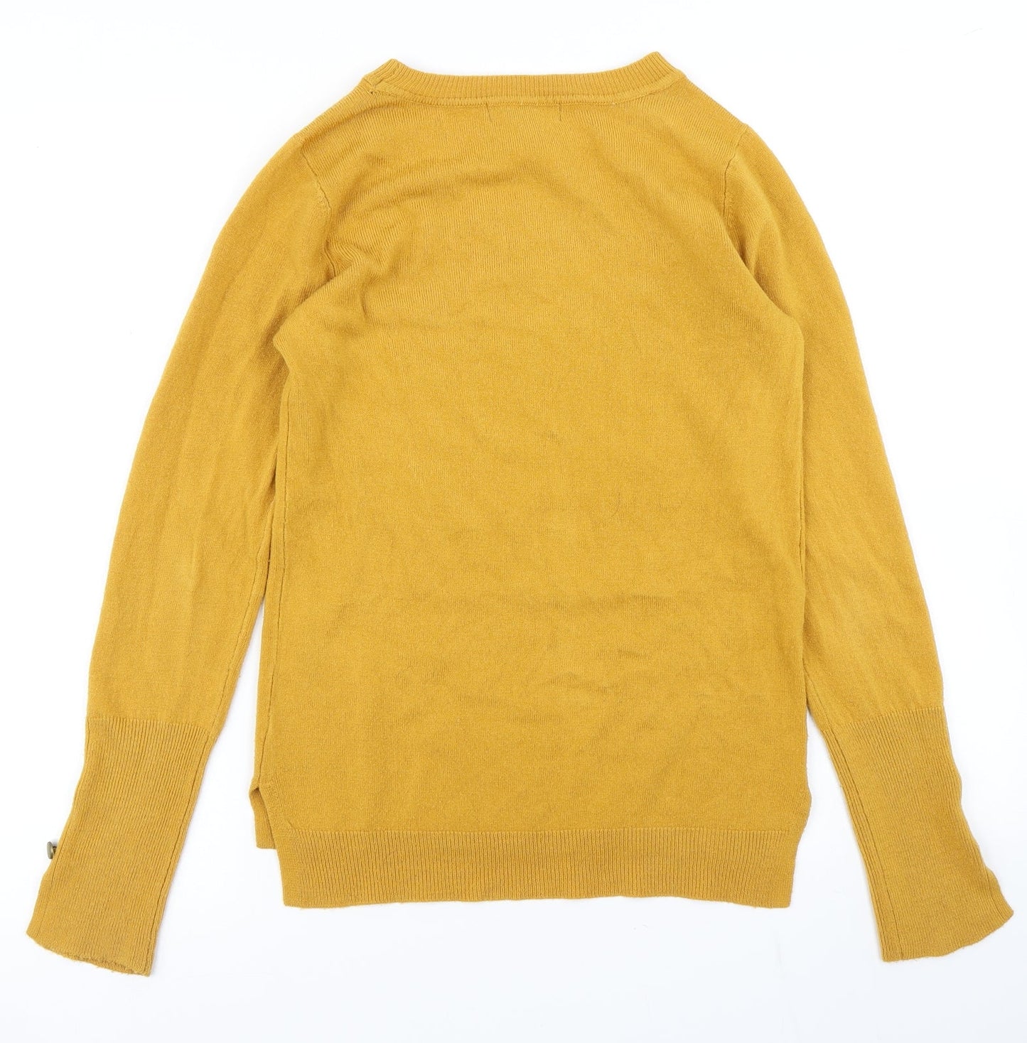 Primark Womens Yellow  Knit Pullover Jumper Size 2XS