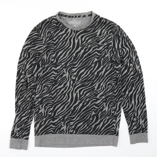 NEXT Womens Black Animal Print  Basic T-Shirt Size S