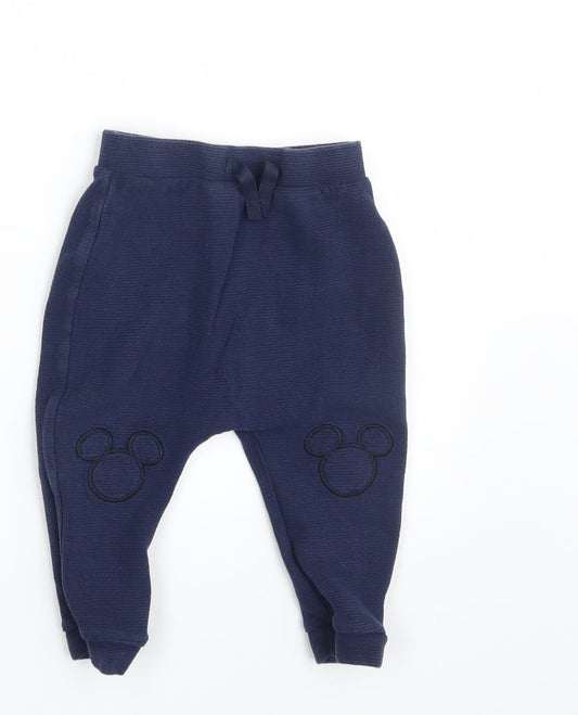 George Baby Blue   Jogger Leggings Size 12-18 Months  - Waist 18in; Inside  leg 11in