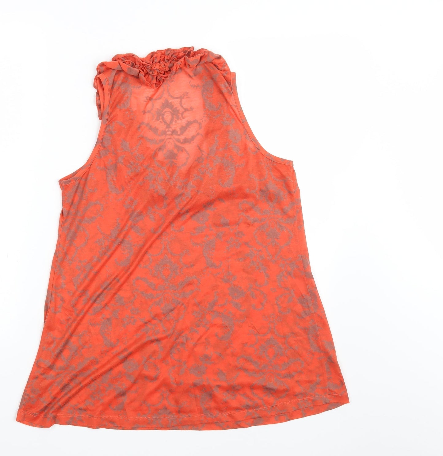 Testament Womens Orange Paisley  Basic Blouse Size M