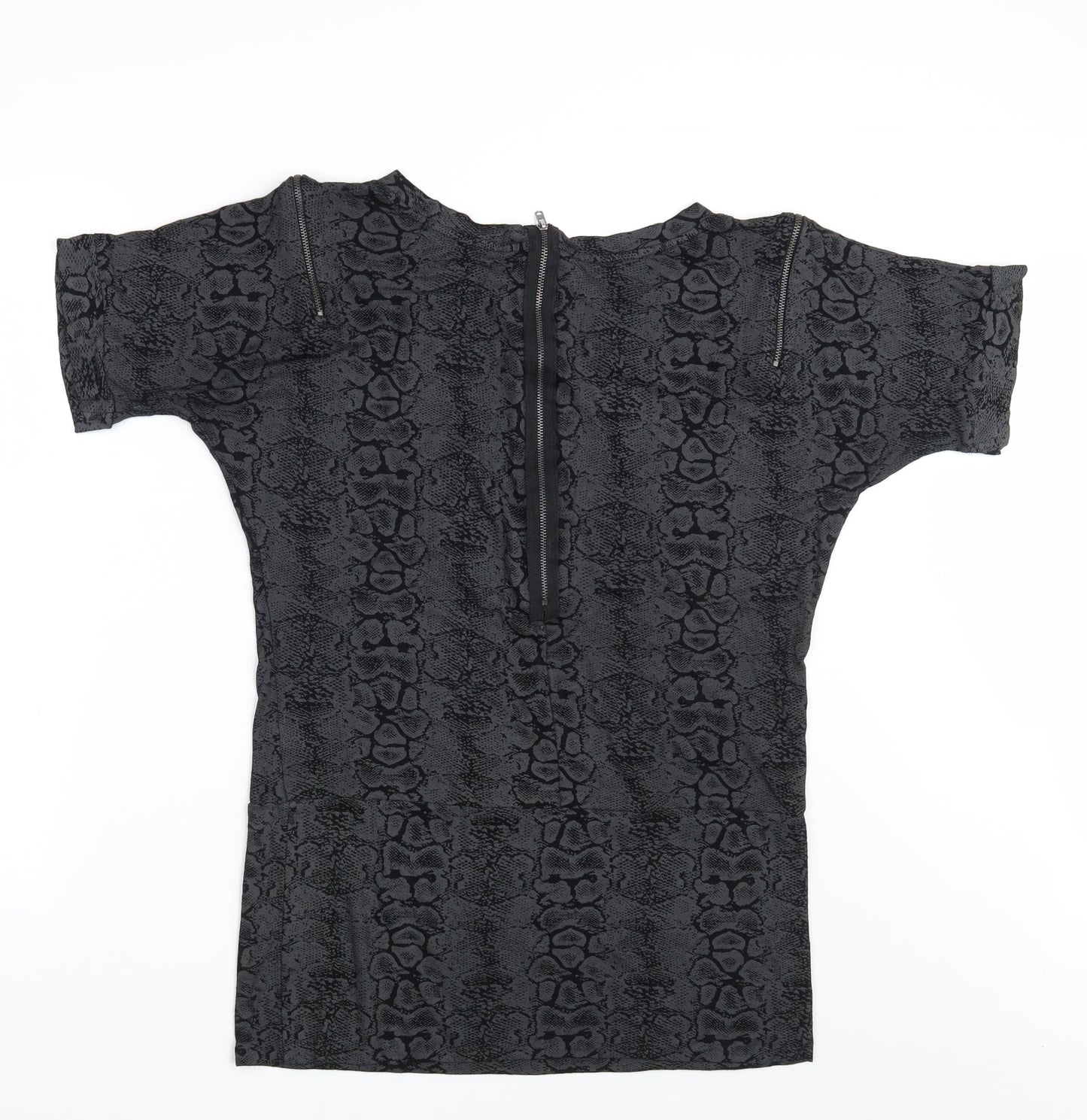 Limited Collection Womens Black Animal Print  T-Shirt Dress  Size 10