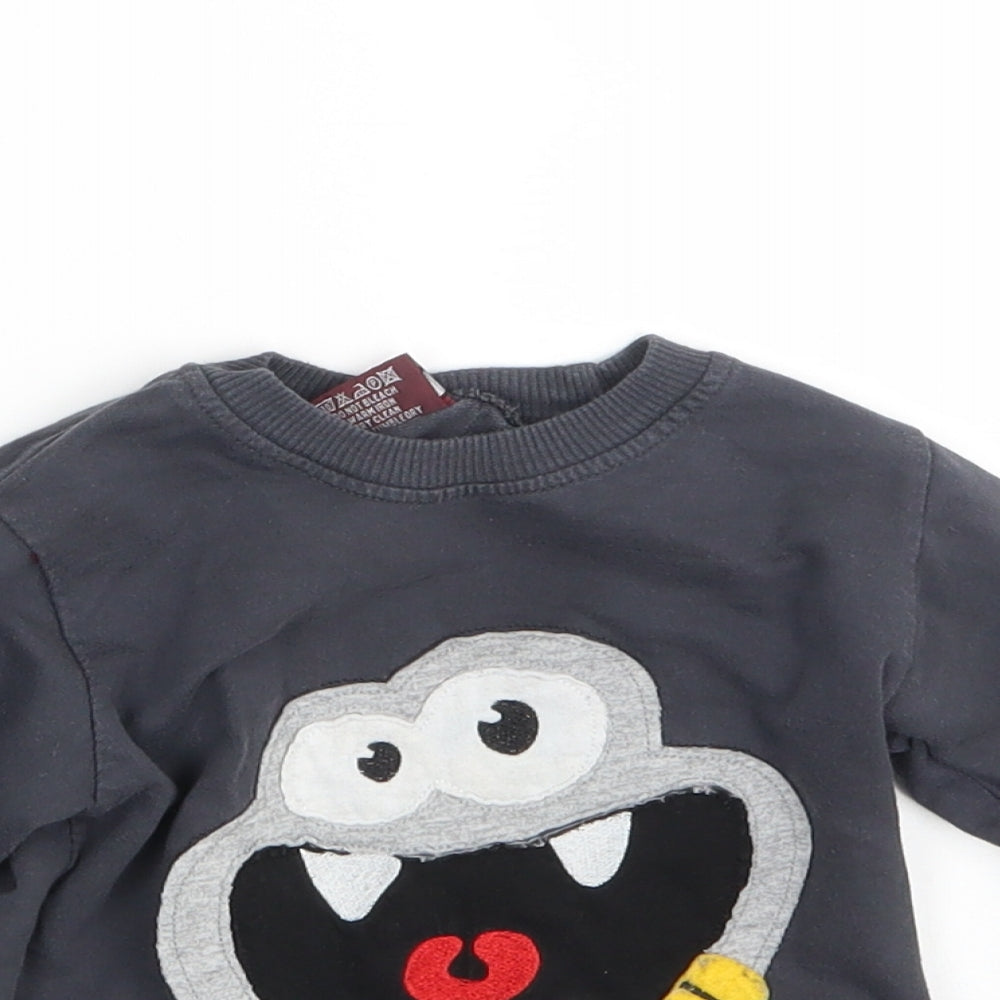 Atabay Baby Grey   Basic T-Shirt Size 9-12 Months