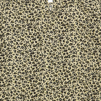 Yessica Womens Yellow Animal Print  Basic Blouse Size 14