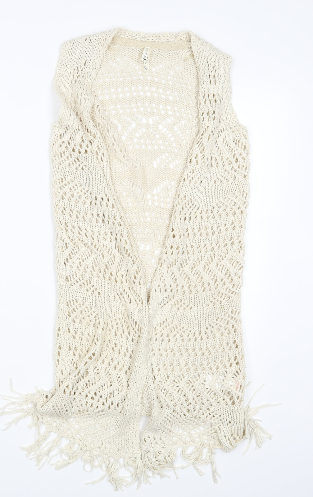 Young Dimension Girls Ivory  Knit Wrap Jumper Size 10-11 Years