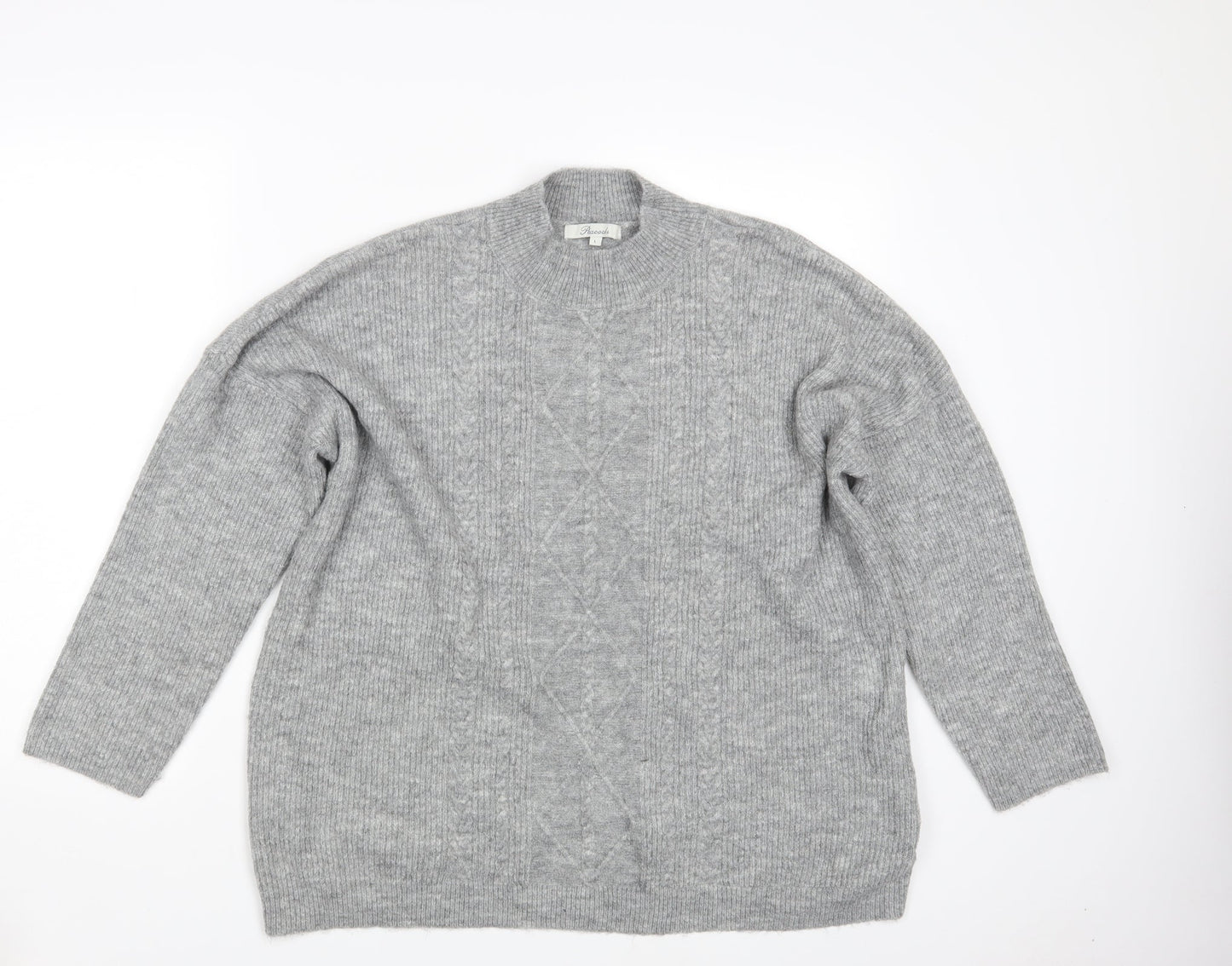 Peacocks Womens Grey  Knit Pullover Jumper Size L
