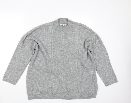 Peacocks Womens Grey  Knit Pullover Jumper Size L