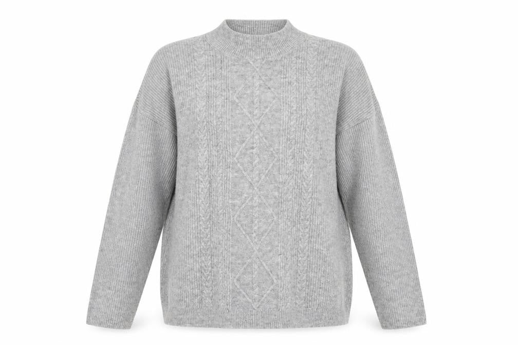 Peacocks Womens Grey  Knit Pullover Jumper Size L