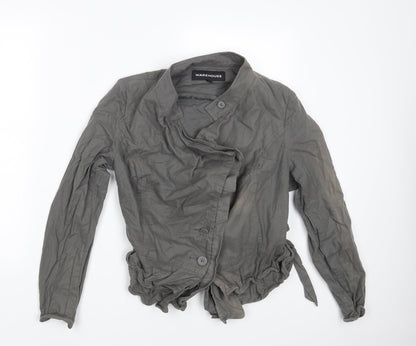 Warehouse Womens Grey   Jacket Coat Size 12