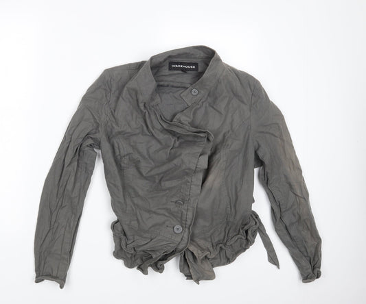 Warehouse Womens Grey   Jacket Coat Size 12