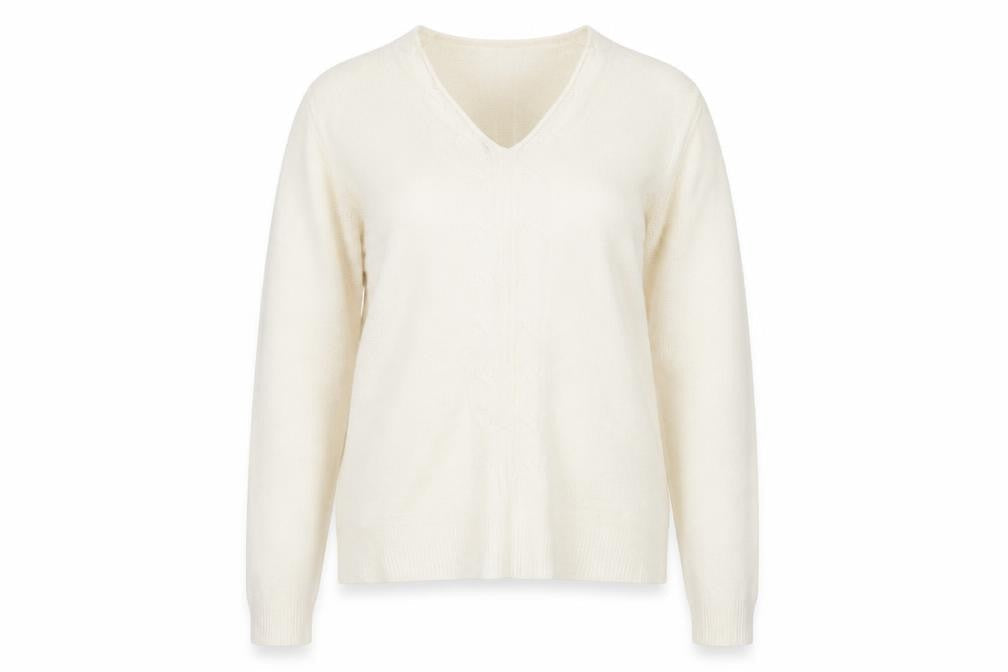 By Design  PLC Womens Ivory  Knit Pullover Jumper Size L