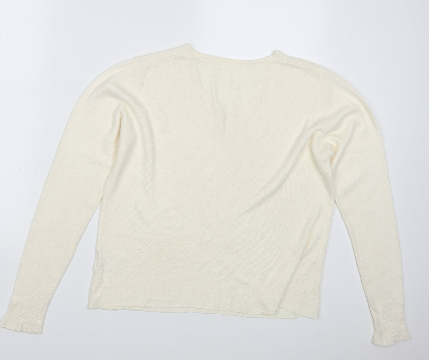 By Design  PLC Womens Ivory  Knit Pullover Jumper Size L