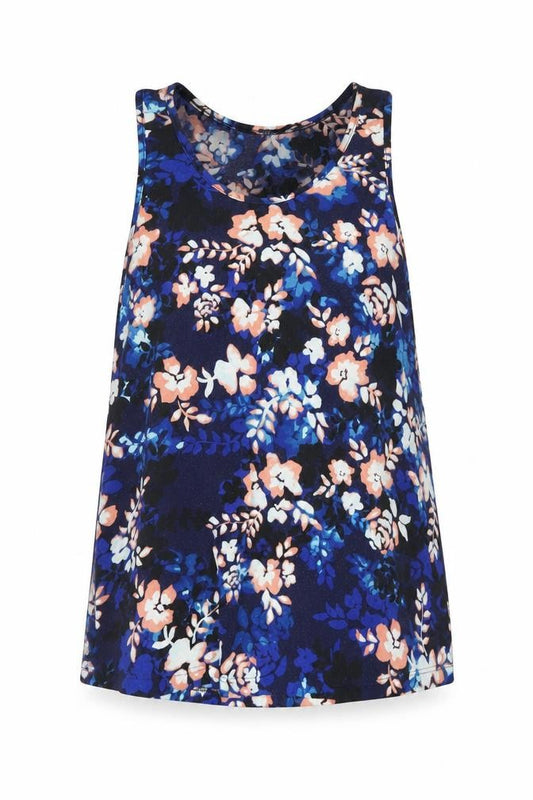 Atmosphere Womens Blue Floral  Basic Tank Size 6