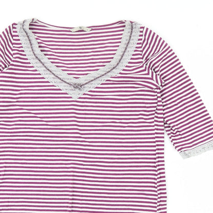 Tu Womens Purple Striped  Shift  Size 12