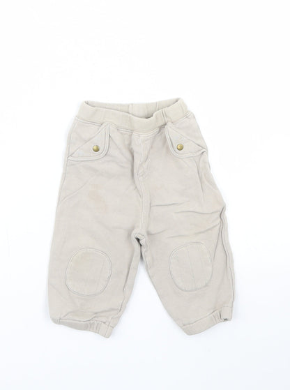 Next Baby Beige   Jogger Trousers Size 9 Months