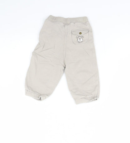 Next Baby Beige   Jogger Trousers Size 9 Months