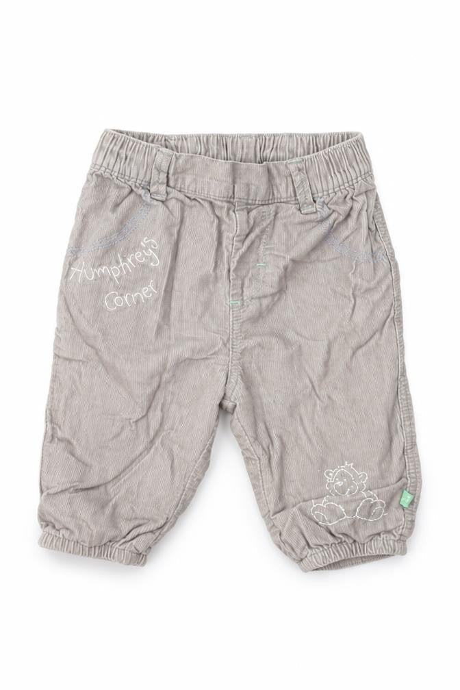 Mothercare Baby Grey  Corduroy Capri Trousers Size 3-6 Months