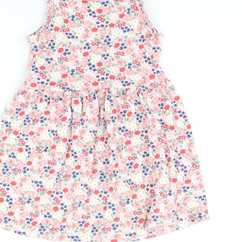 I love girlswear Girls Pink Floral  Fit & Flare  Size 4 Years