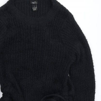 rue21 Womens Black  Knit Pullover Jumper Size S