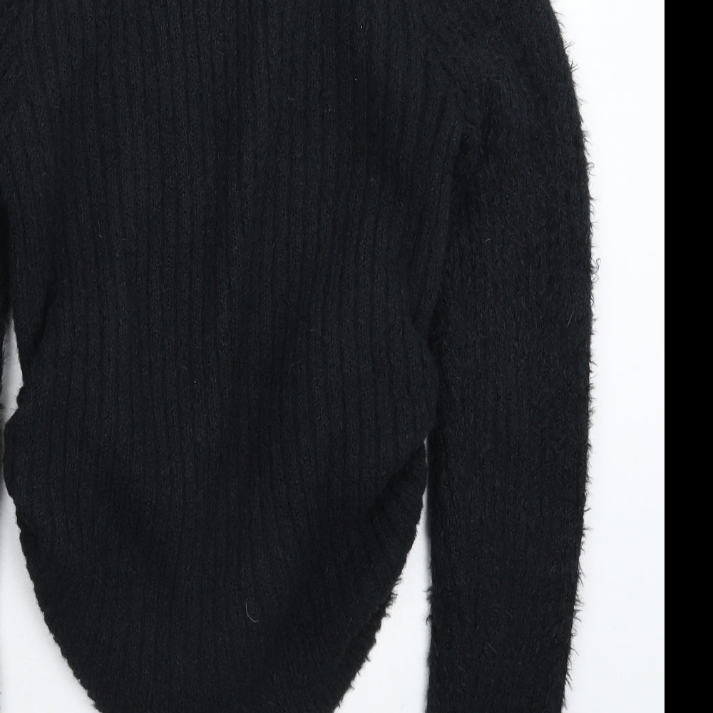 rue21 Womens Black  Knit Pullover Jumper Size S