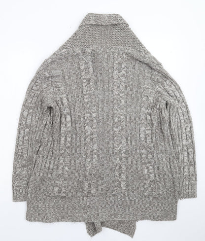 Bonmarché Womens Grey Knit Cardigan Jumper Size M
