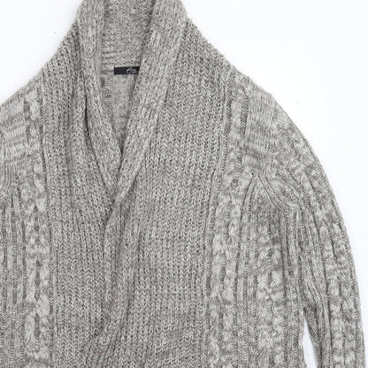 Bonmarché Womens Grey Knit Cardigan Jumper Size M