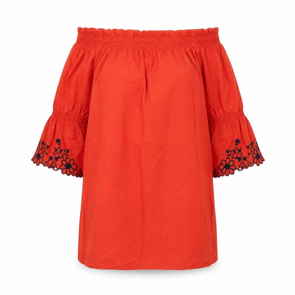 Papaya Womens Red   Basic Blouse Size 8