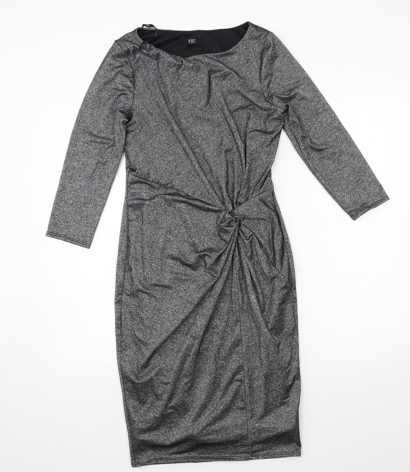 F&F Womens Grey  Jersey Bodycon  Size 6