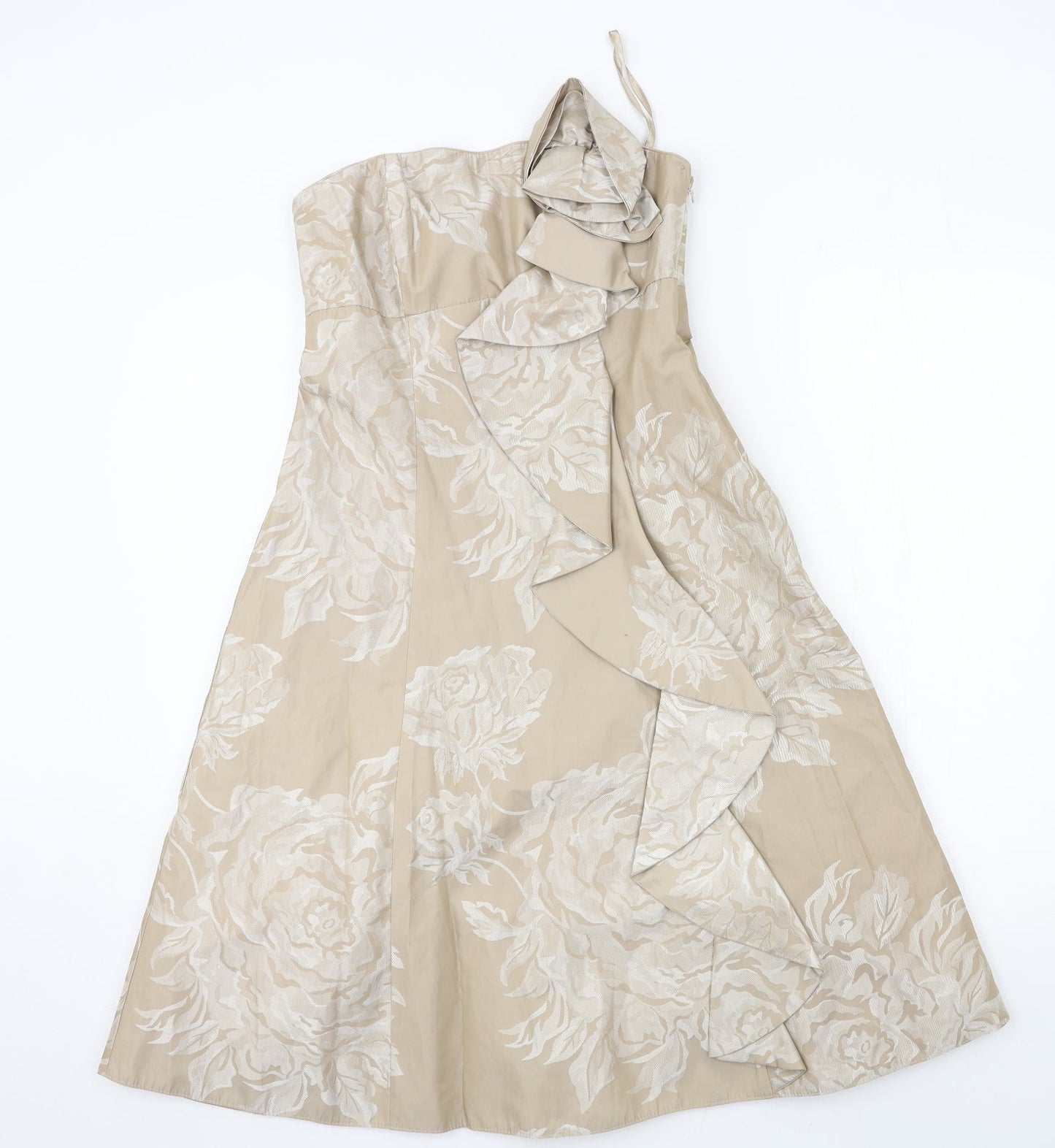 Debut Womens Brown Floral  Ball Gown  Size 8