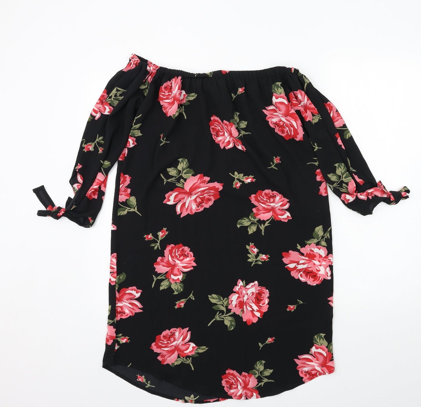 Cameo Rose Womens Black Floral  A-Line  Size 10