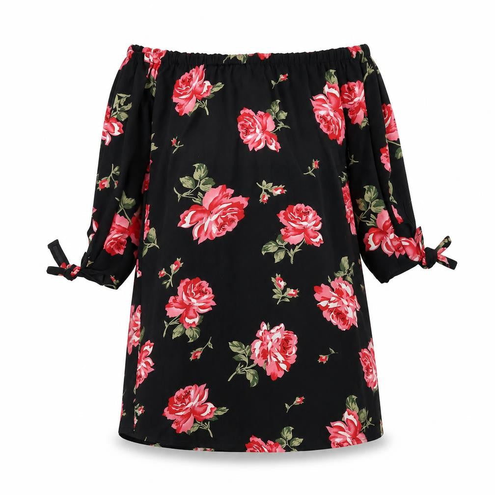 Cameo Rose Womens Black Floral A-Line Size 10