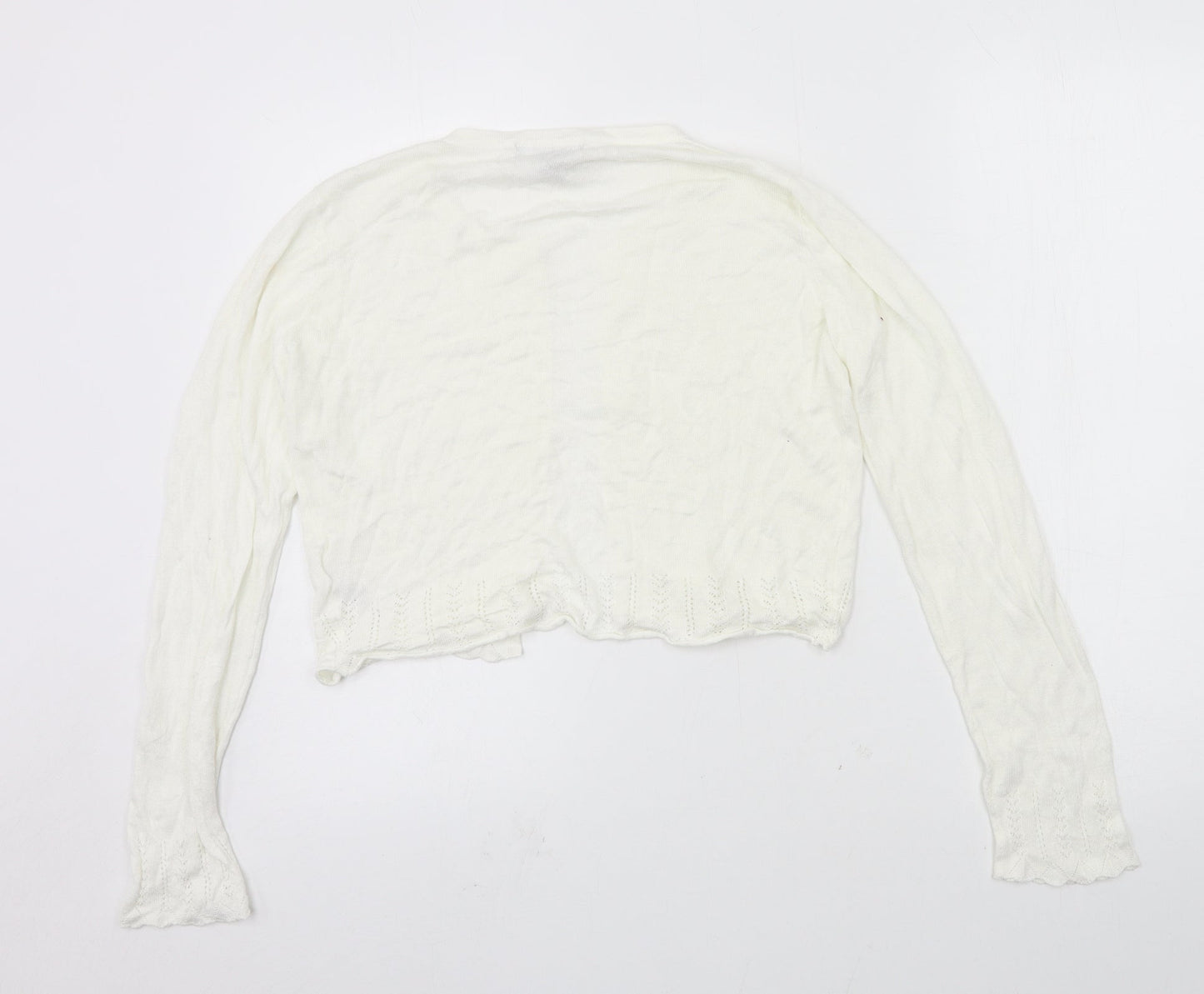 Primark Womens Ivory  Knit Cardigan Jumper Size 6