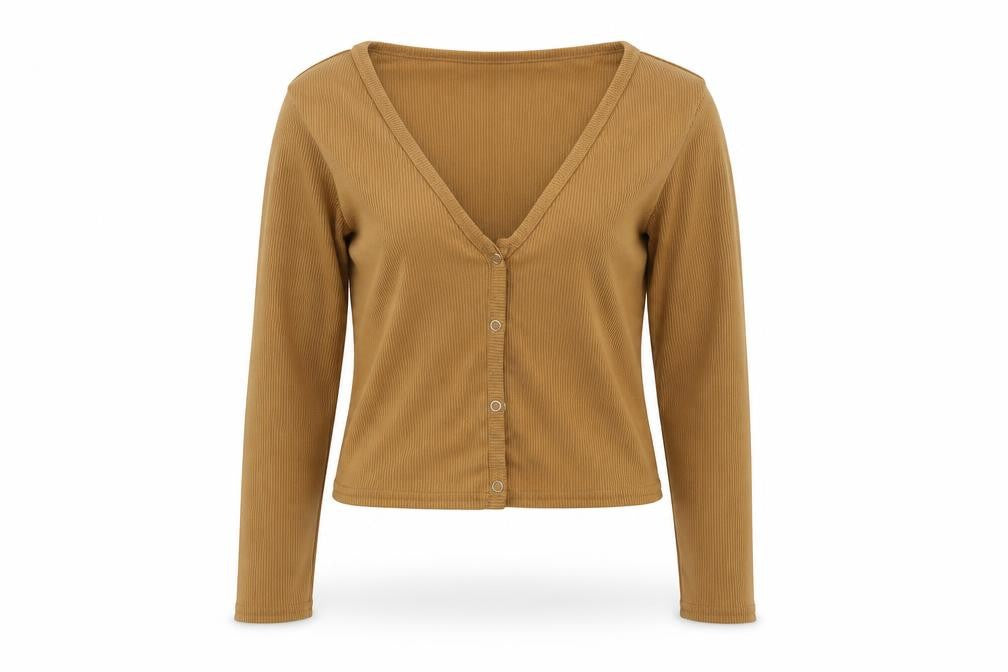 TU Womens Brown  Jersey Cardigan Jumper Size M