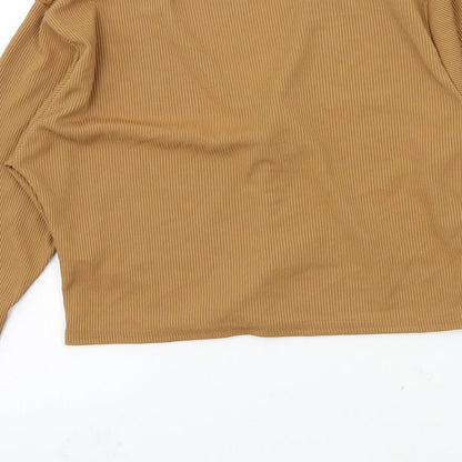Tu Womens Brown  Jersey Cardigan Jumper Size M