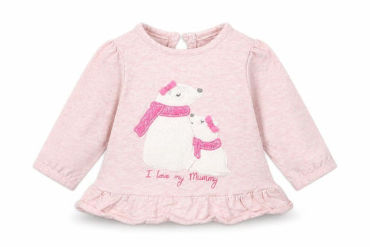 George Girls Pink  Jersey Basic T-Shirt Size Newborn  - Polar bear