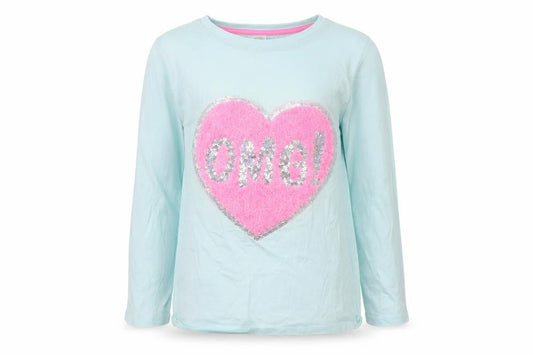 Pep&Co Girls Blue  Jersey Basic T-Shirt Size 10-11 Years  - OMG