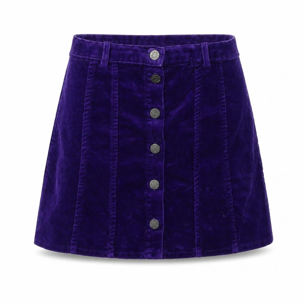 The Trader Jeans Company Girls Purple  Velour A-Line Skirt Size 11 Years