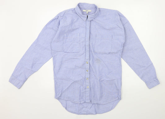 NEXT Womens Blue   Basic Button-Up Size 8