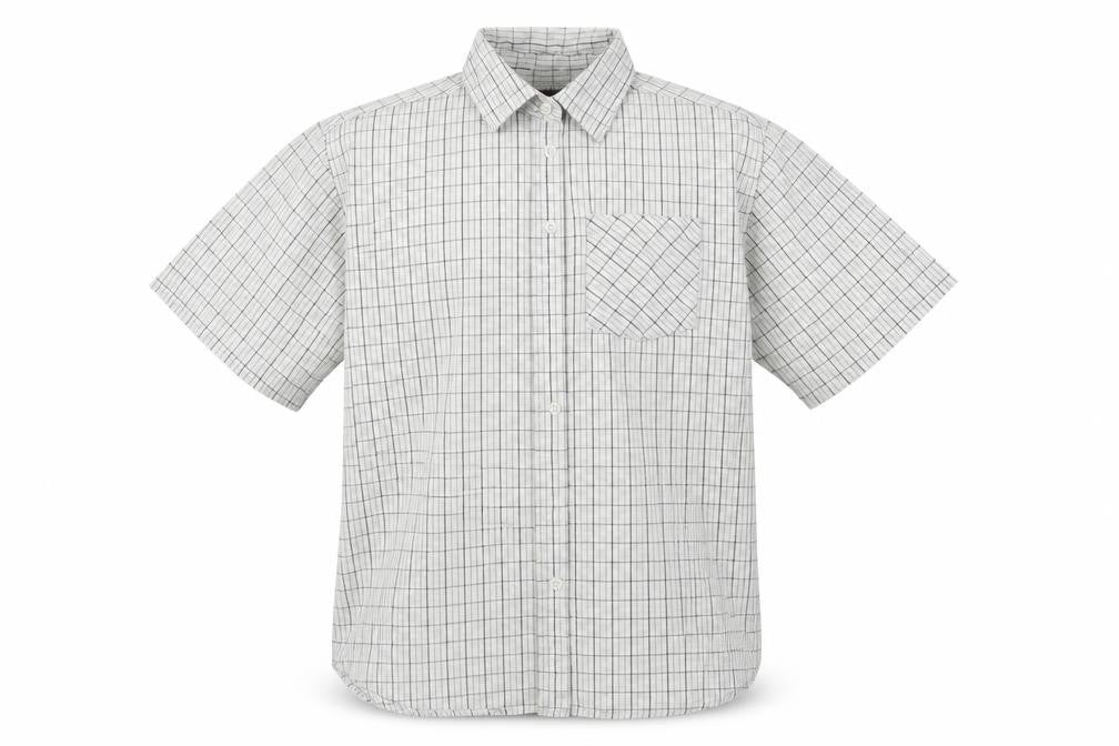 Cambridge Classics Mens Grey Plaid   Button-Up Size L