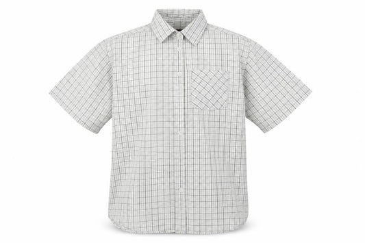 Cambridge Classics Mens Grey Plaid   Button-Up Size L