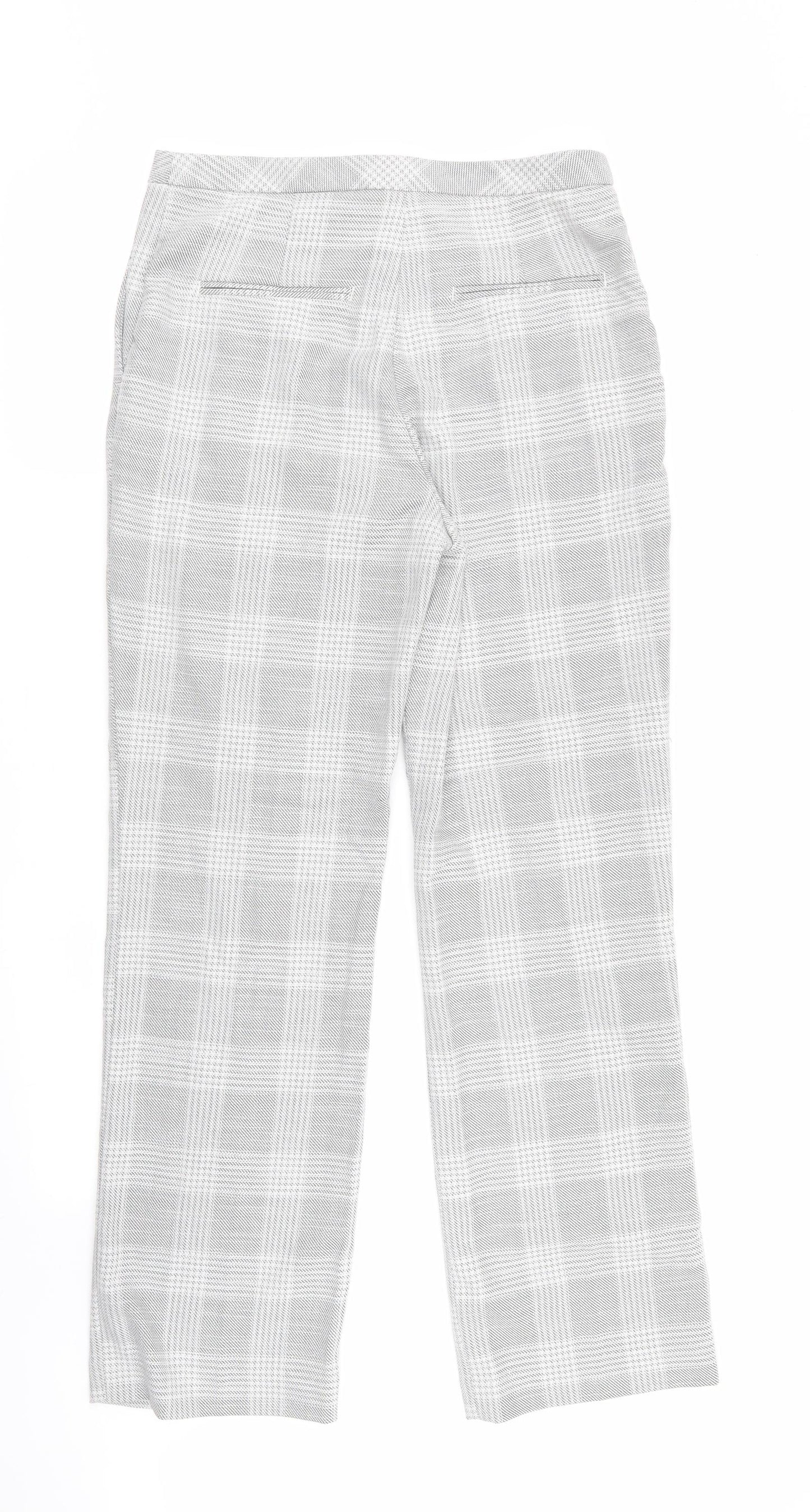 H&M Womens Multicoloured Check  Trousers  Size 12 L31 in