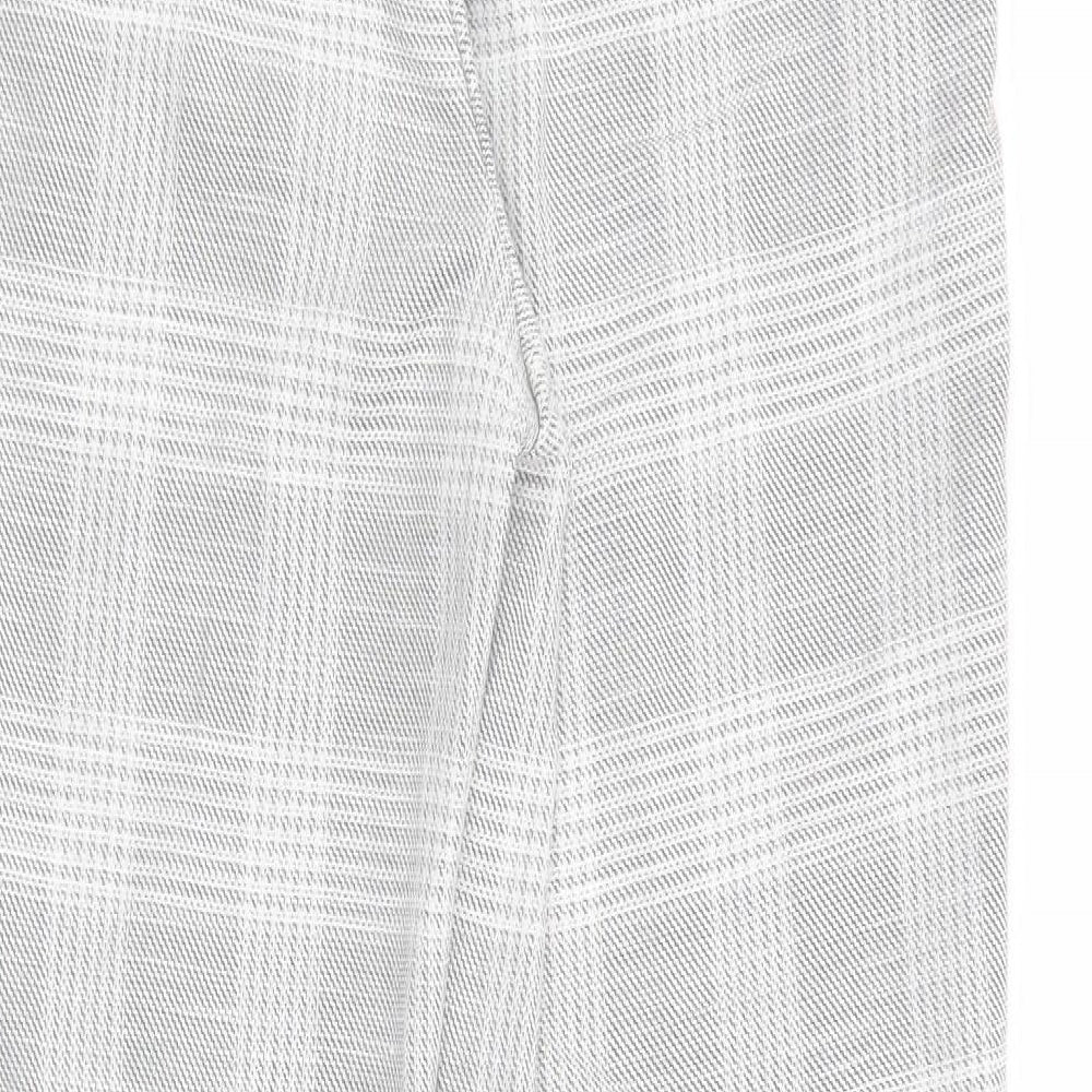 H&M Womens Multicoloured Check  Trousers  Size 12 L31 in