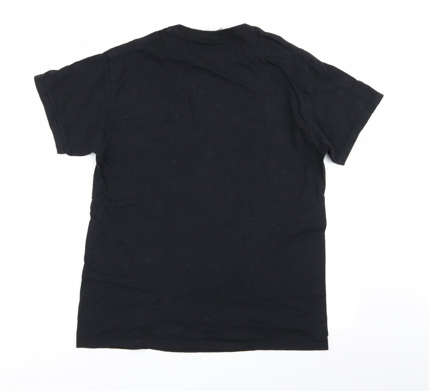 Gildan Womens Black Geometric  Basic T-Shirt Size M