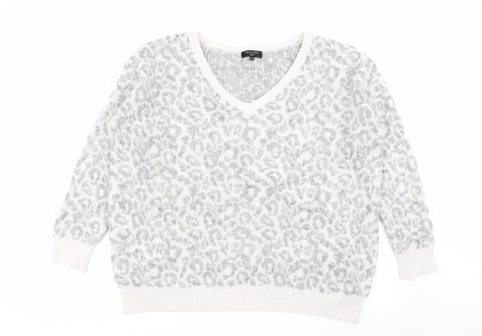New Look Womens Multicoloured Animal Print  Pullover Jumper Size 12