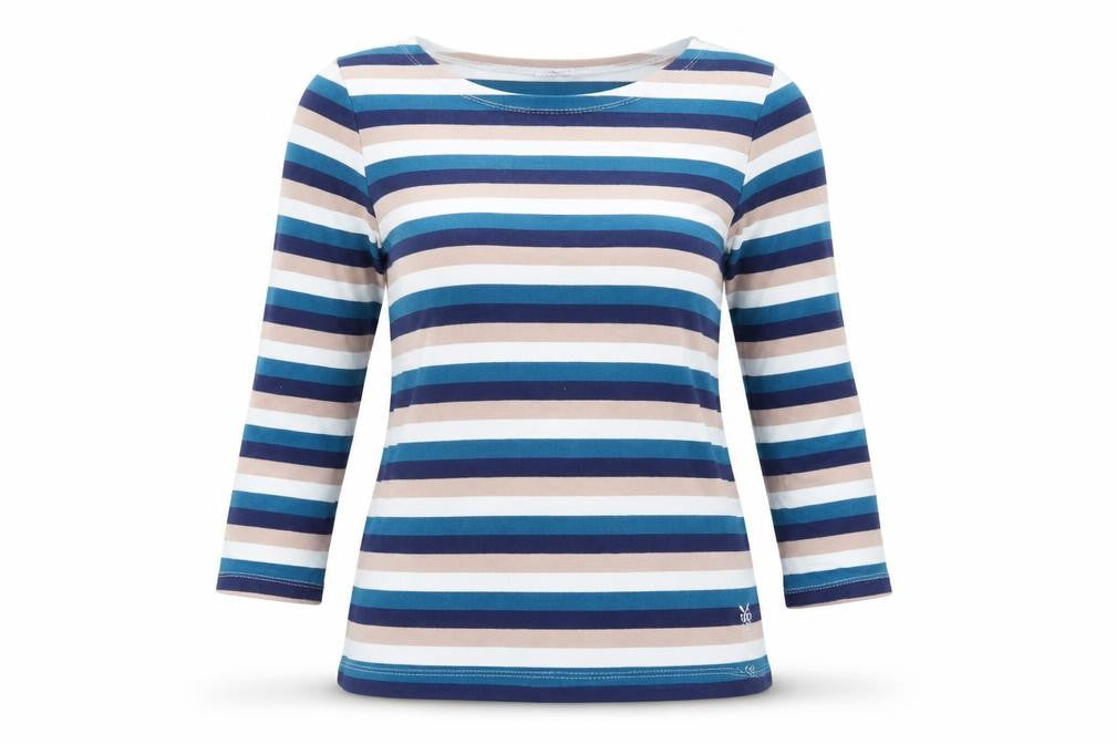 Crew Clothing Womens Multicoloured Striped  Basic T-Shirt Size 8