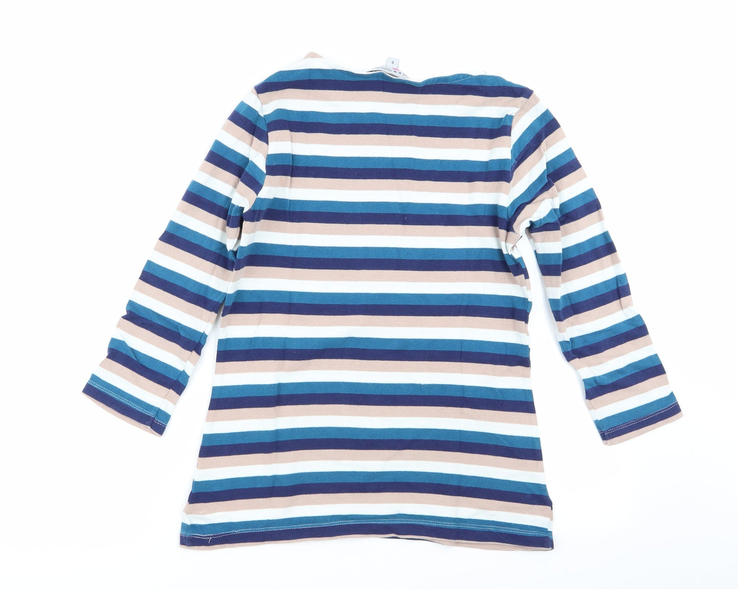 Crew Clothing Womens Multicoloured Striped  Basic T-Shirt Size 8
