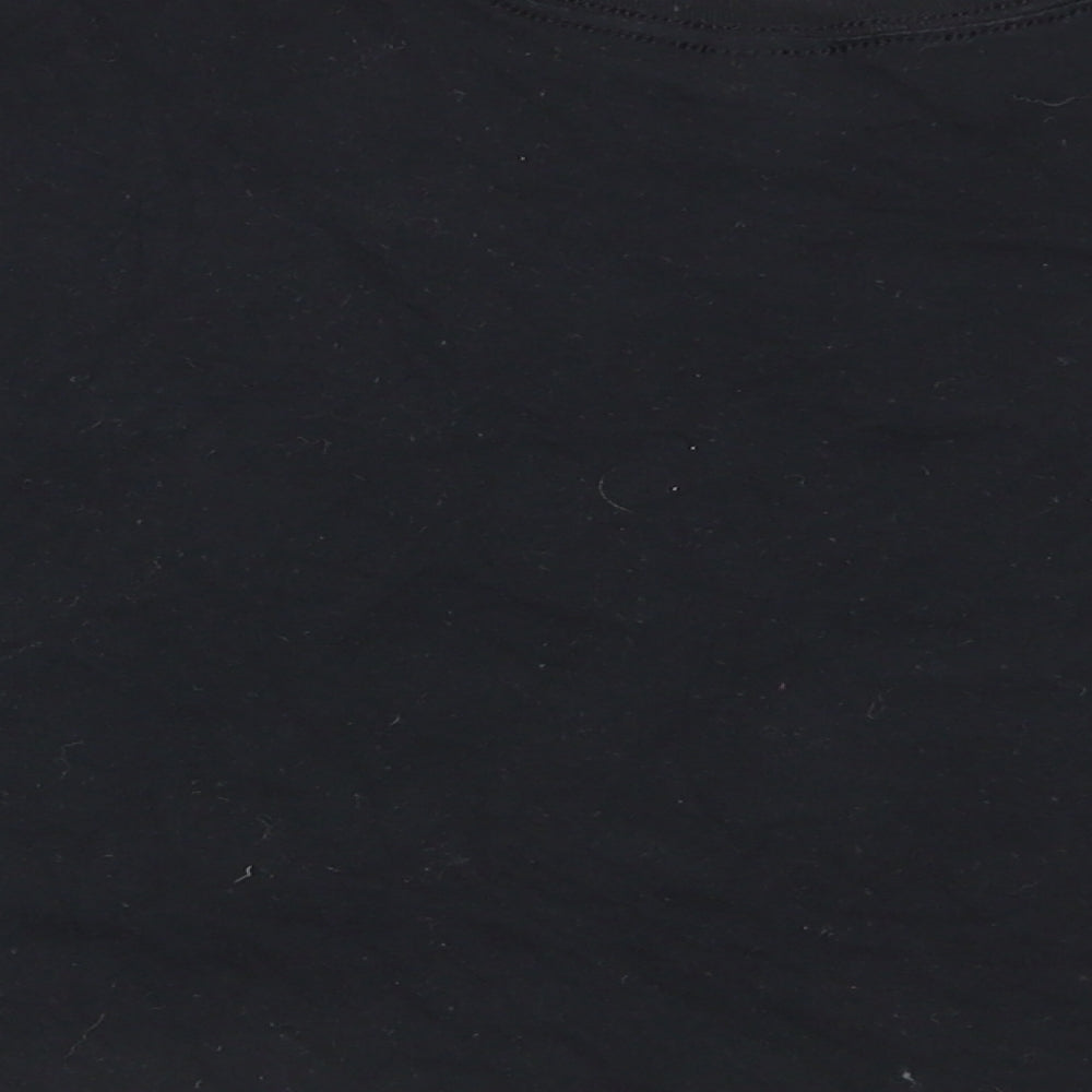Gildan Womens Black   Basic T-Shirt Size L  - crop