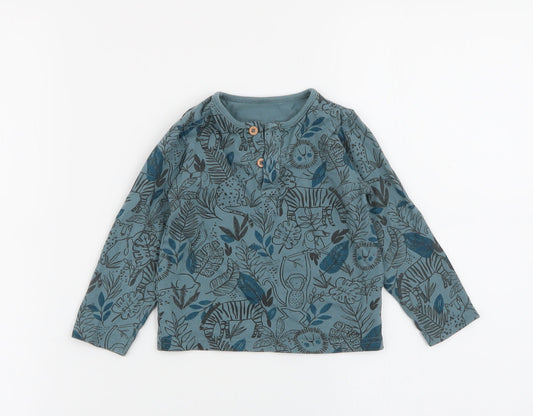 TU Girls Green Floral  Basic T-Shirt Size 9-12 Months